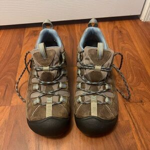 Keen Brown and Blue Hiking Boots